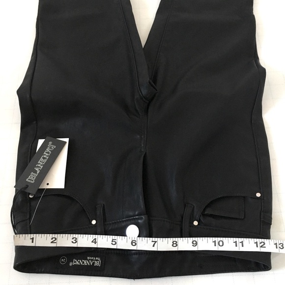 BLANKNYC Black Faux Leather Boot Cut Flare Pant 24 - Picture 5 of 14